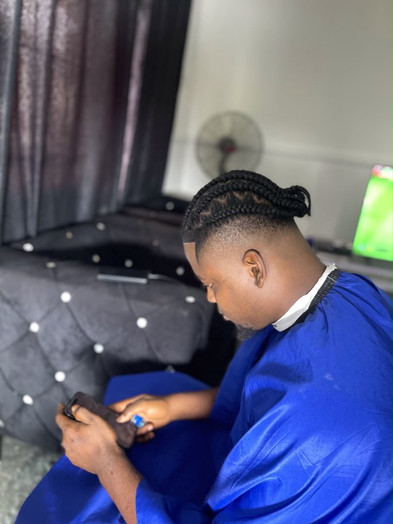 Cornrows with fade