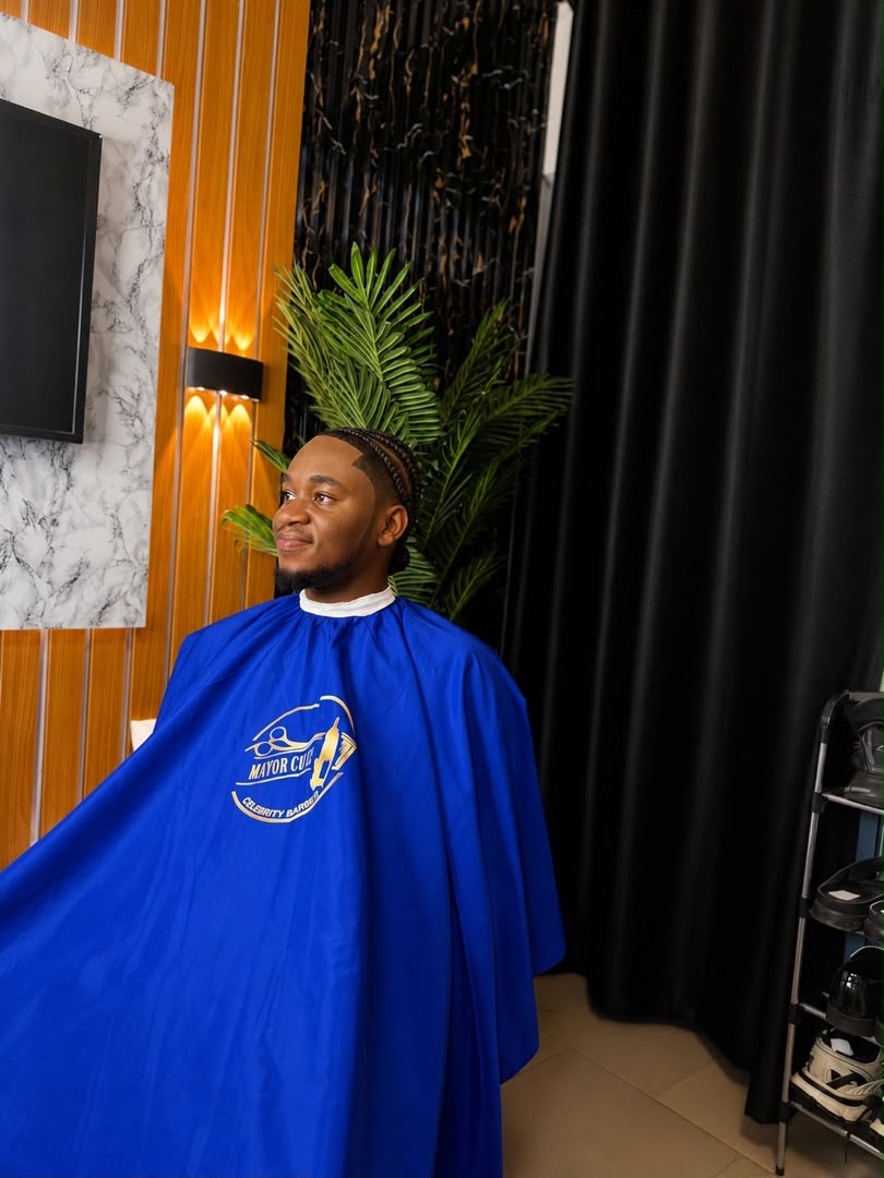 Fresh cut with blue cape